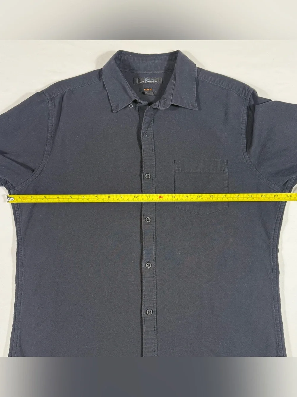 Marc Anthony Men's Slim Fit Long Sleeve Black Shirt - Size M Button Down Cotton - Picture 9 of 12